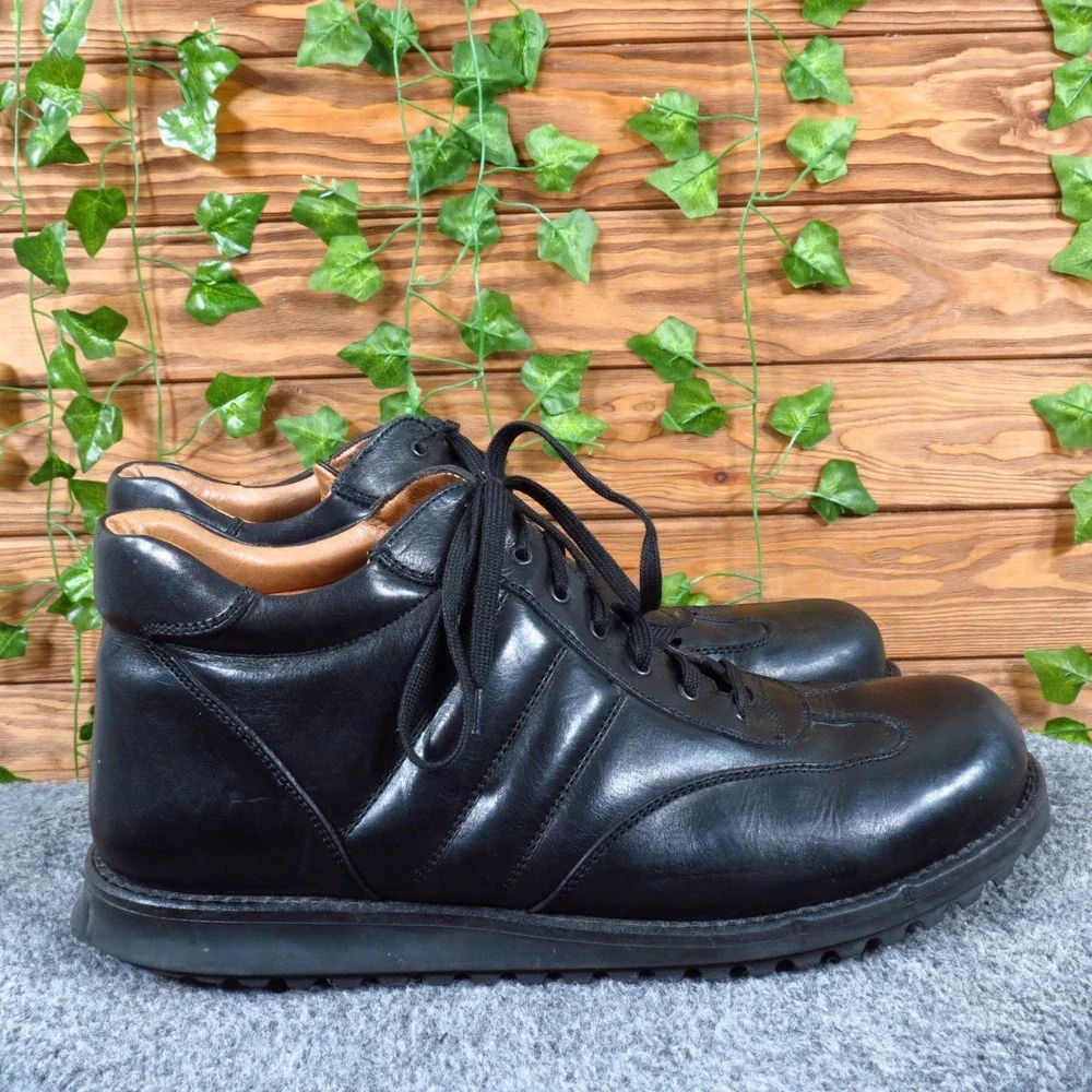 Alfani 2118 1 Mens Ankle Boots Sz 11.5 Walking Work Black Leather Made In Italy